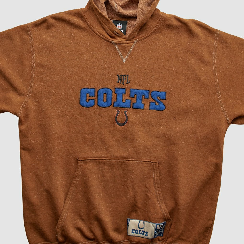 Indianapolis Colts NFL 2010s Hooded Pullover Sweatshirt Brown Vintage - Fanatics