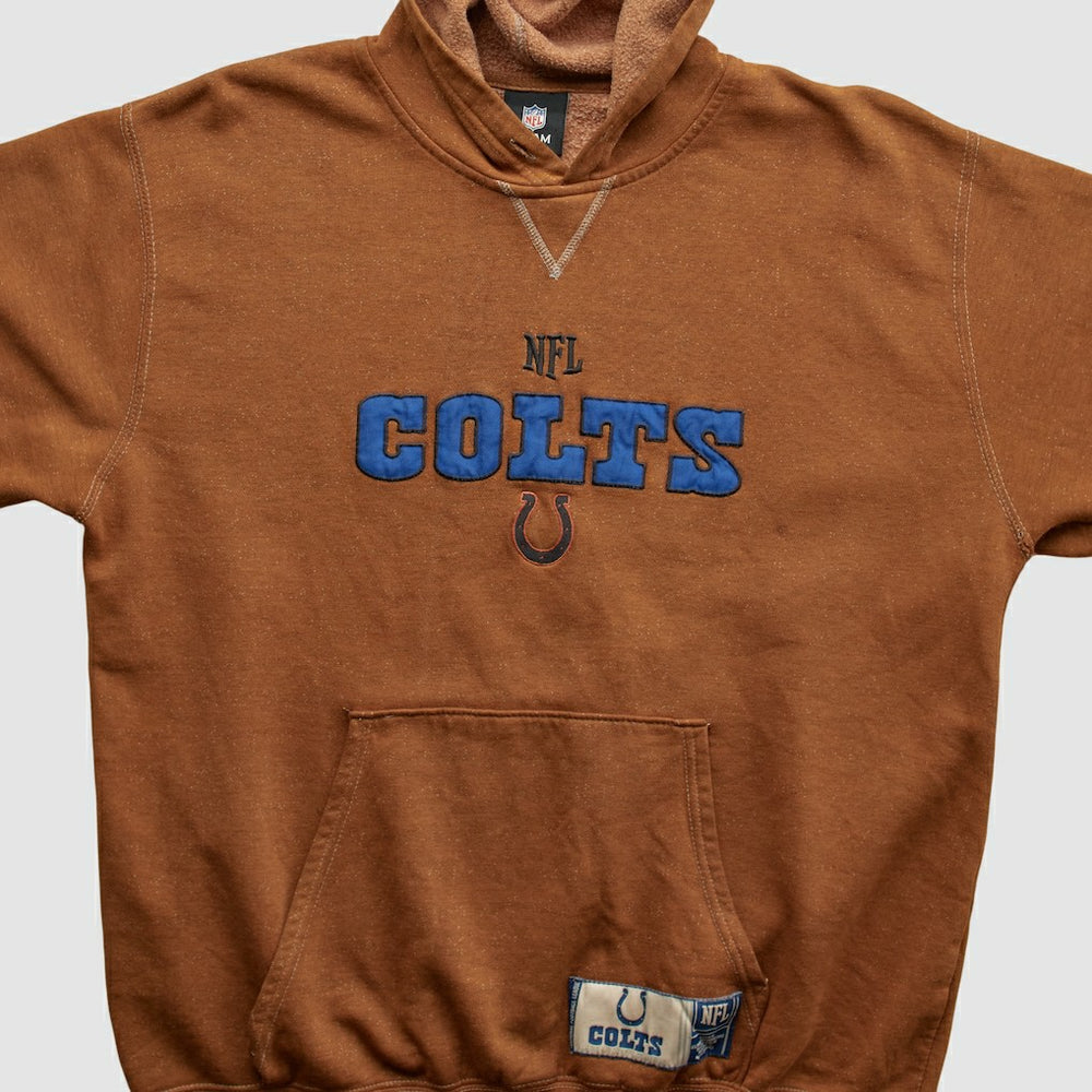 Indianapolis Colts NFL 2010s Hooded Pullover Sweatshirt Brown Vintage - Fanatics