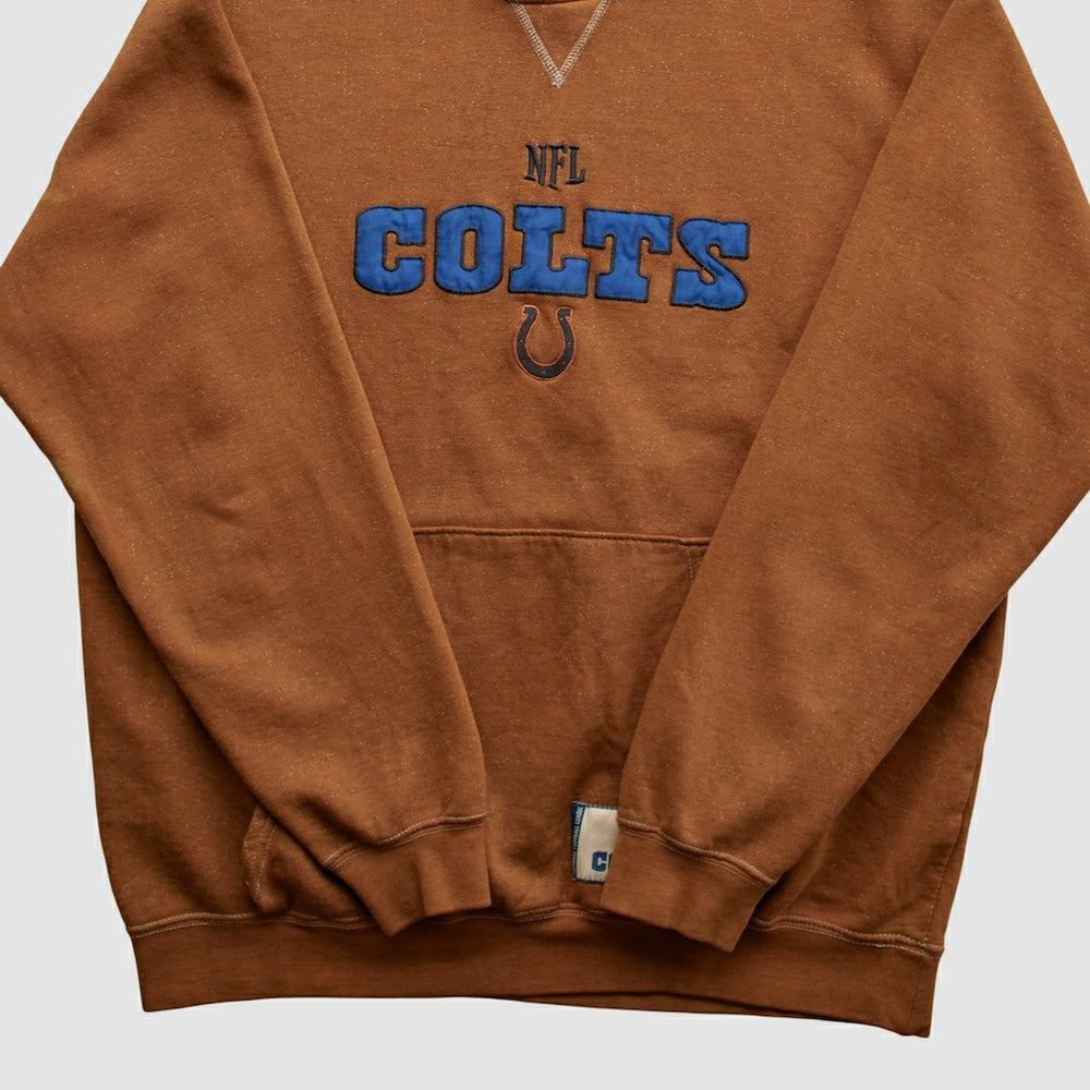 Indianapolis Colts NFL 2010s Hooded Pullover Sweatshirt Brown Vintage - Fanatics