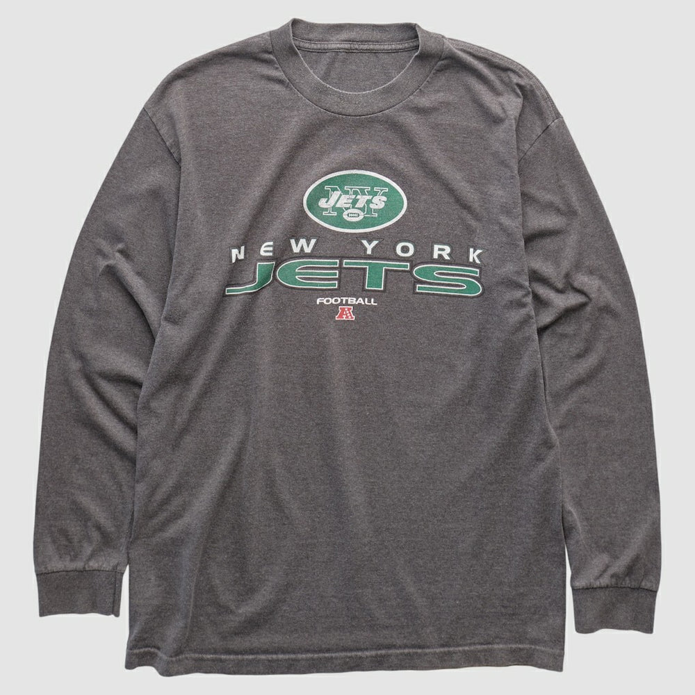 New York Jets 2010s Long Sleeve T-shirt Dark Heather Gray Vintage - Fanatics