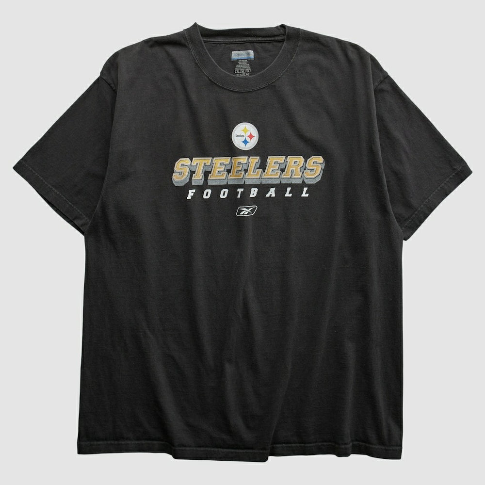 Pittsburgh Steelers Reebok 2000s T-shirt Black Vintage - Fanatics