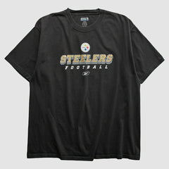 Pittsburgh Steelers Reebok 2000s T-shirt Black Vintage - Fanatics
