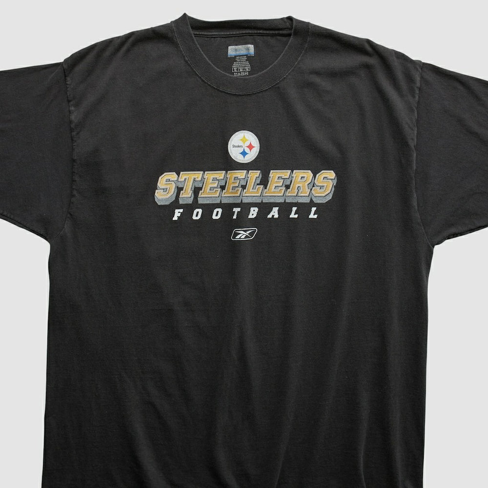 Pittsburgh Steelers Reebok 2000s T-shirt Black Vintage - Fanatics