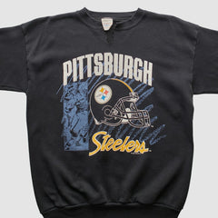 Pittsburgh Steelers Tultex 1992 Pullover Sweatshirt Black Vintage - Fanatics
