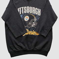Pittsburgh Steelers Tultex 1992 Pullover Sweatshirt Black Vintage - Fanatics