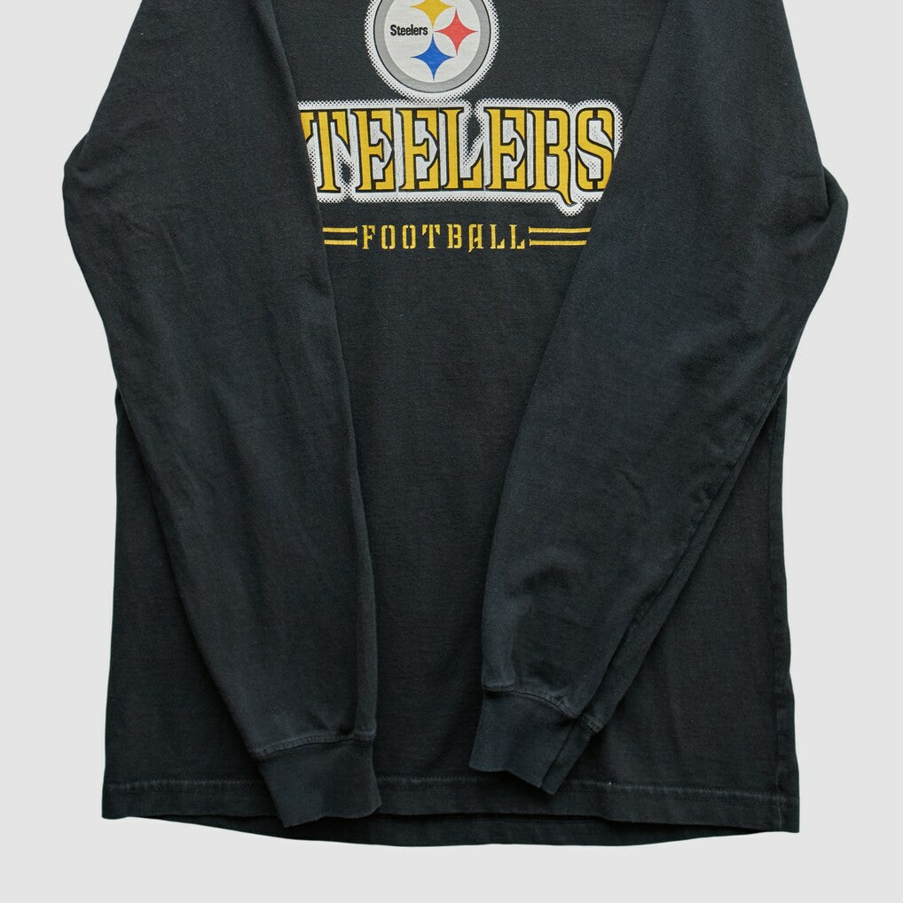 Pittsburgh Steelers Reebok 2000s Long Sleeve T-shirt Black Vintage - Fanatics