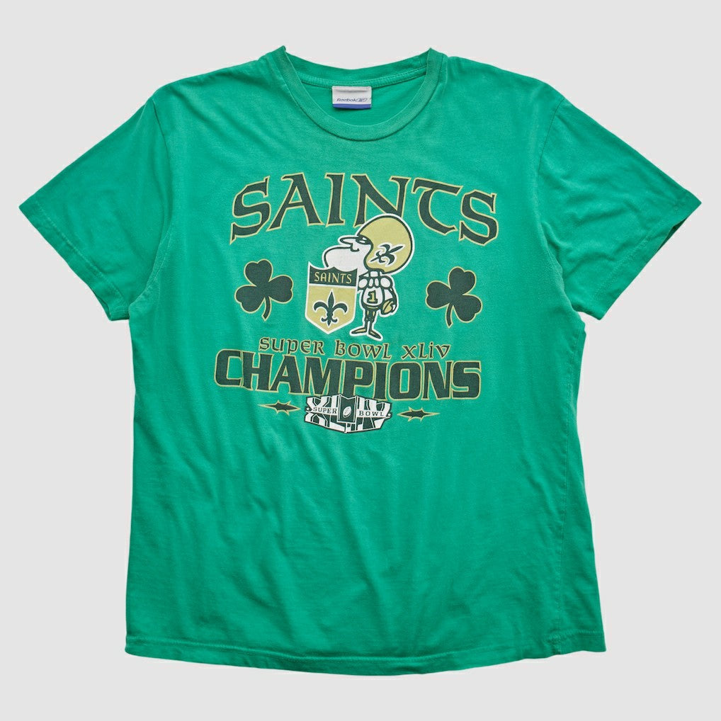 New Orleans Saints Reebok 2010 T-shirt Green Vintage - Fanatics