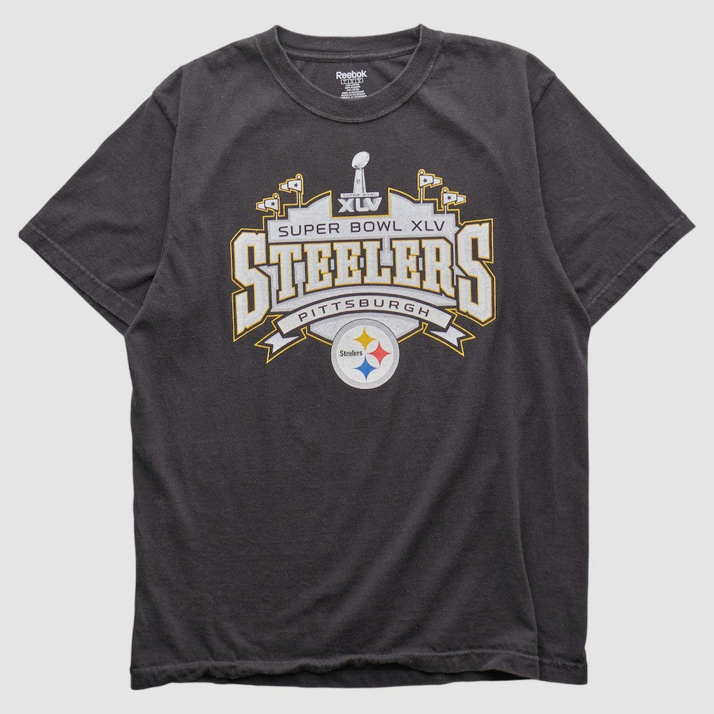 Pittsburgh Steelers Reebok 2011 T-shirt Charcoal Vintage - Fanatics