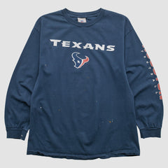 Houston Texans NFL 2000s Long Sleeve T-shirt Navy Vintage - Fanatics