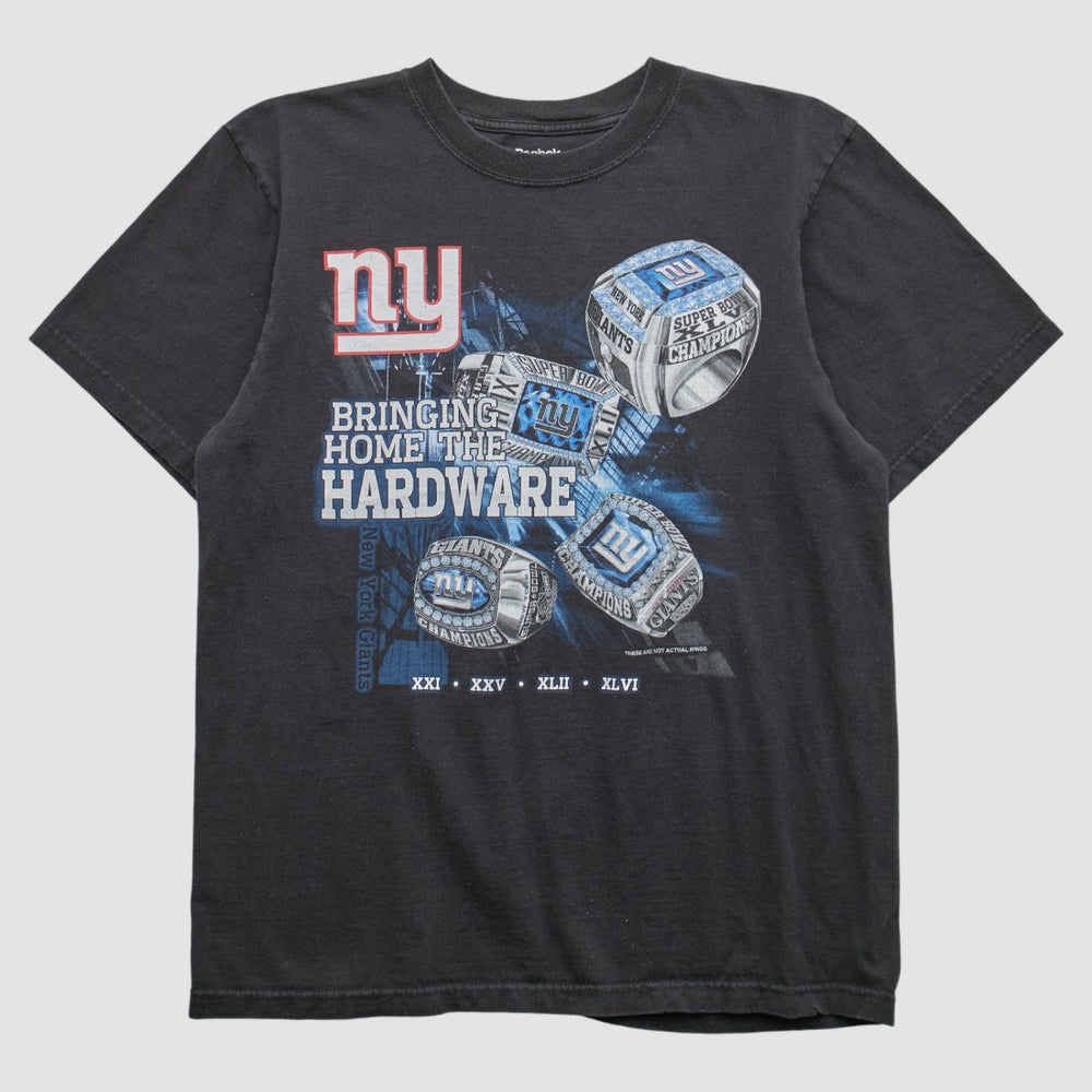 New York Giants Reebok 2011 T-shirt Black Vintage - Fanatics