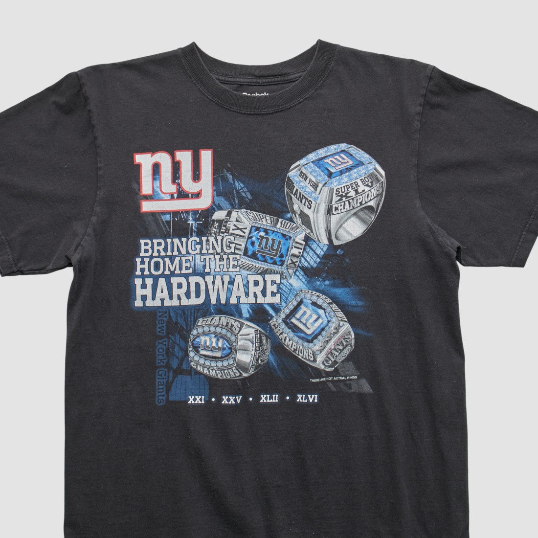 New York Giants Reebok 2011 T-shirt Black Vintage - Fanatics