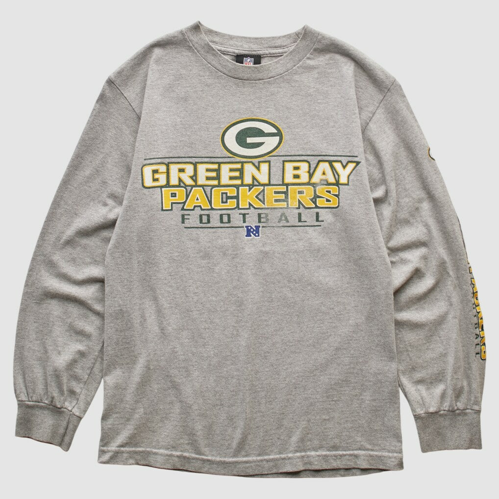 Green Bay Packers NFL 2010s Long Sleeve T-shirt Heather Gray Vintage - Fanatics