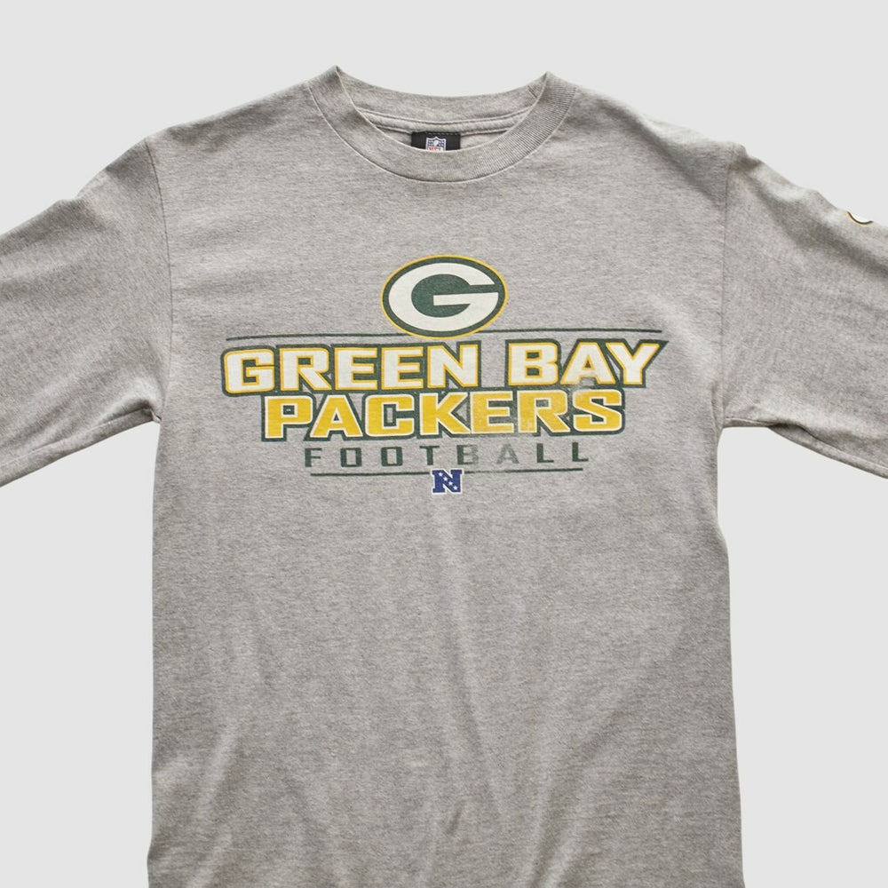 Green Bay Packers NFL 2010s Long Sleeve T-shirt Heather Gray Vintage - Fanatics