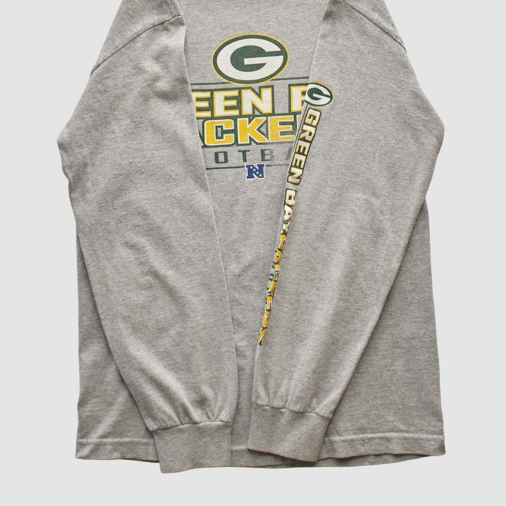 Green Bay Packers NFL 2010s Long Sleeve T-shirt Heather Gray Vintage - Fanatics