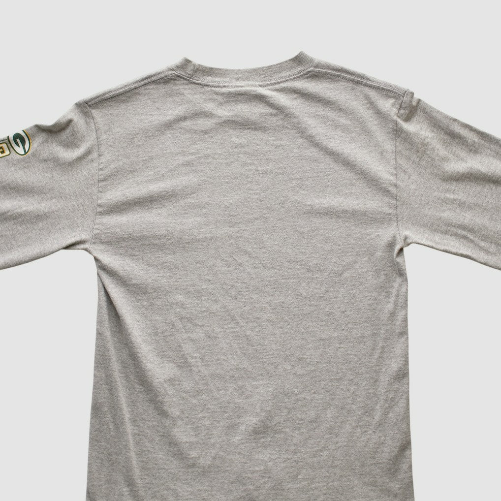 Green Bay Packers NFL 2010s Long Sleeve T-shirt Heather Gray Vintage - Fanatics