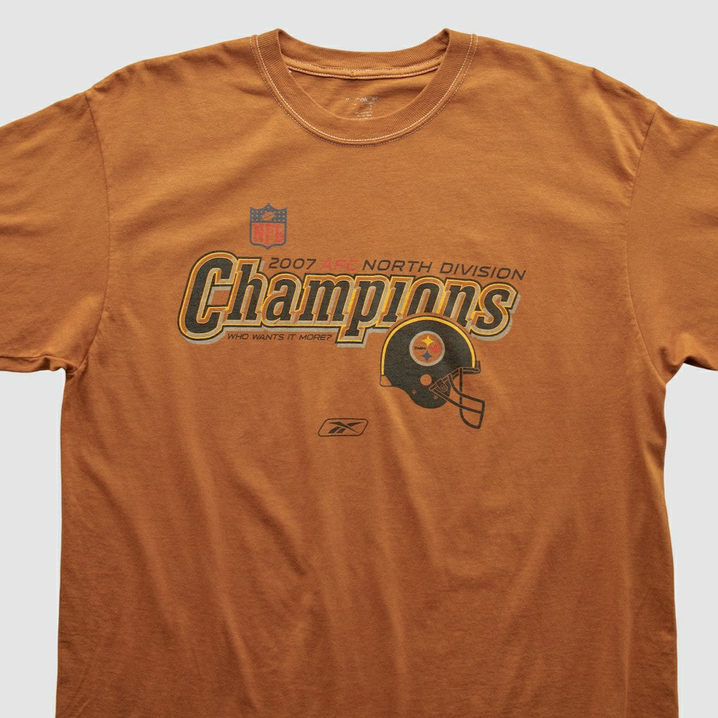 Pittsburgh Steelers Reebok 2007 T-shirt Orange Vintage - Fanatics
