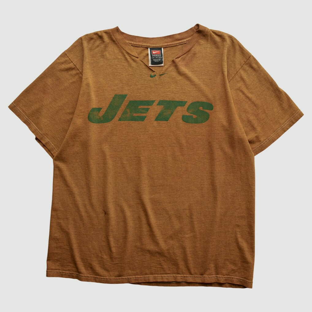 New York Jets 2000s T-shirt Brown Vintage - Fanatics