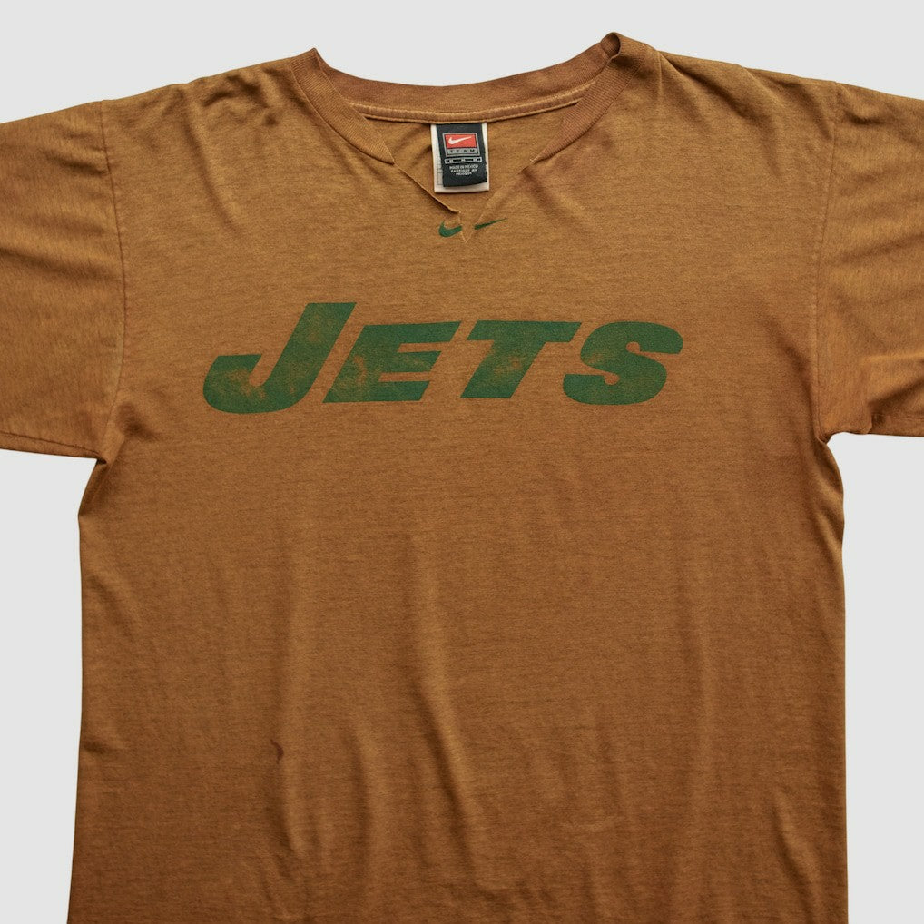 New York Jets 2000s T-shirt Brown Vintage - Fanatics