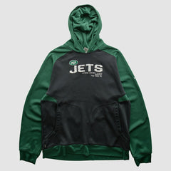 New York Jets Reebok 2010s Hooded Pullover Sweatshirt Black Vintage - Fanatics