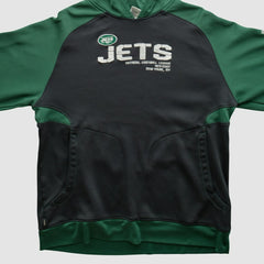 New York Jets Reebok 2010s Hooded Pullover Sweatshirt Black Vintage - Fanatics