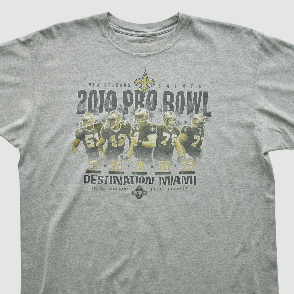 New Orleans Saints Reebok 2010 T-shirt Heather Gray Vintage - Fanatics