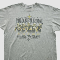 New Orleans Saints Reebok 2010 T-shirt Heather Gray Vintage - Fanatics