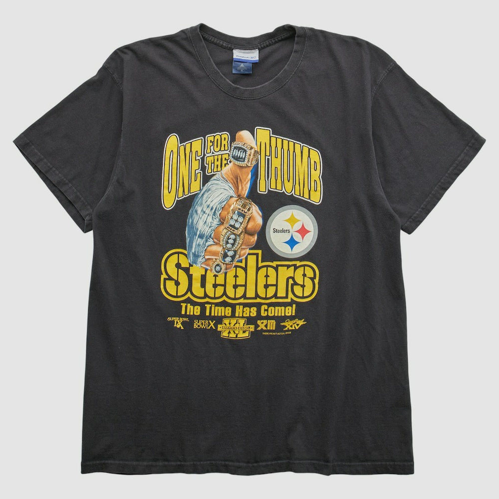 Pittsburgh Steelers Reebok 2000s T-shirt Black Vintage - Fanatics