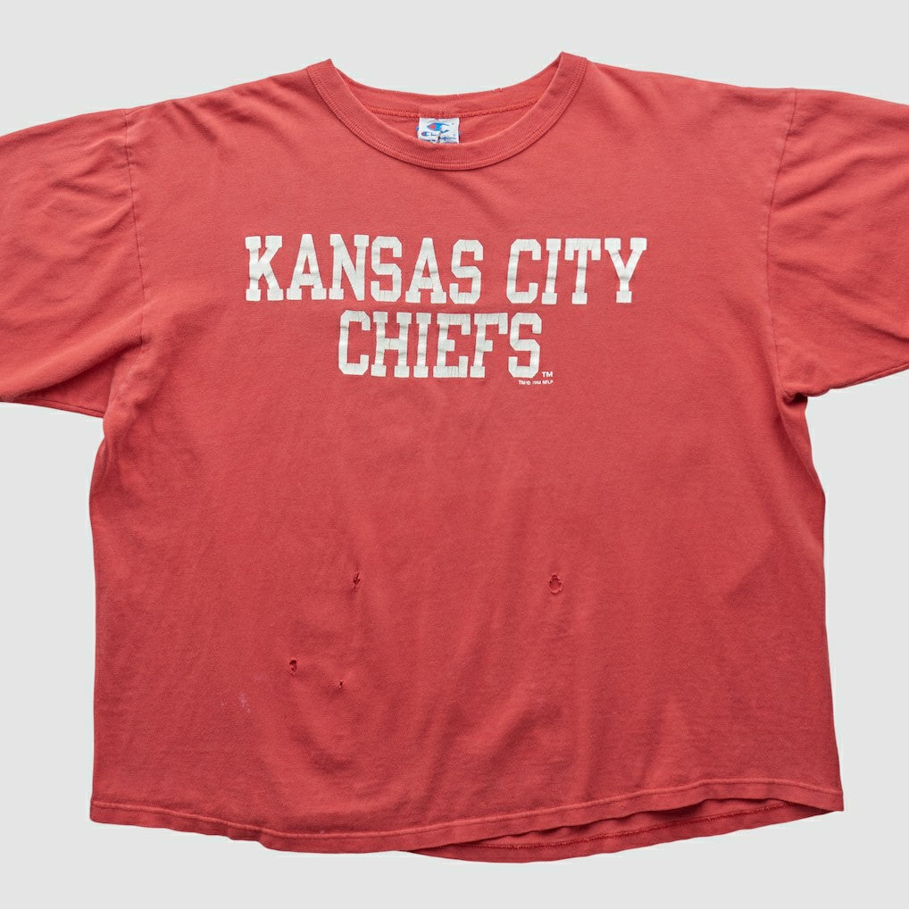 Kansas City Chiefs Champion 90s T-shirt Red Vintage - Fanatics