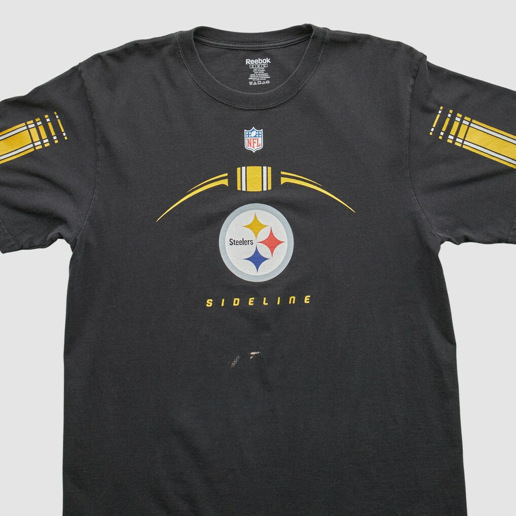 Pittsburgh Steelers Reebok 2000s T-shirt Black Vintage - Fanatics