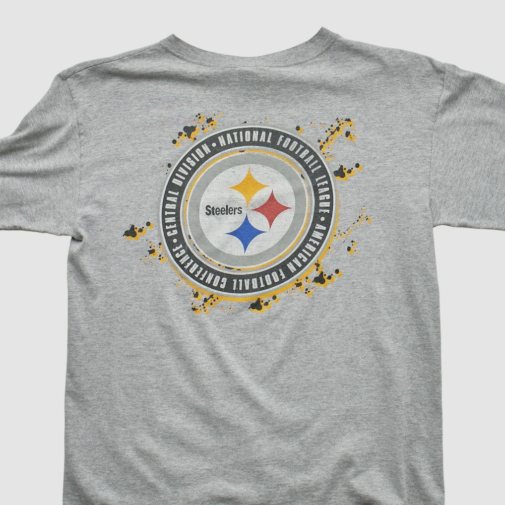 Pittsburgh Steelers Starter 90s Long Sleeve T-shirt Heather Gray Vintage - Fanatics