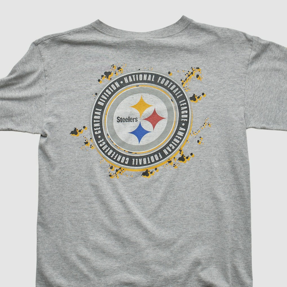 Pittsburgh Steelers Starter 90s Long Sleeve T-shirt Heather Gray Vintage - Fanatics