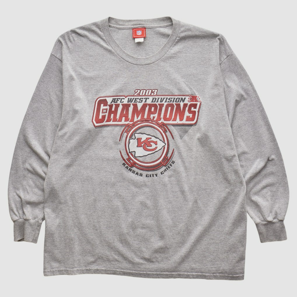 Kansas City Chiefs NFL 2003 Long Sleeve T-shirt Heather Gray Vintage - Fanatics