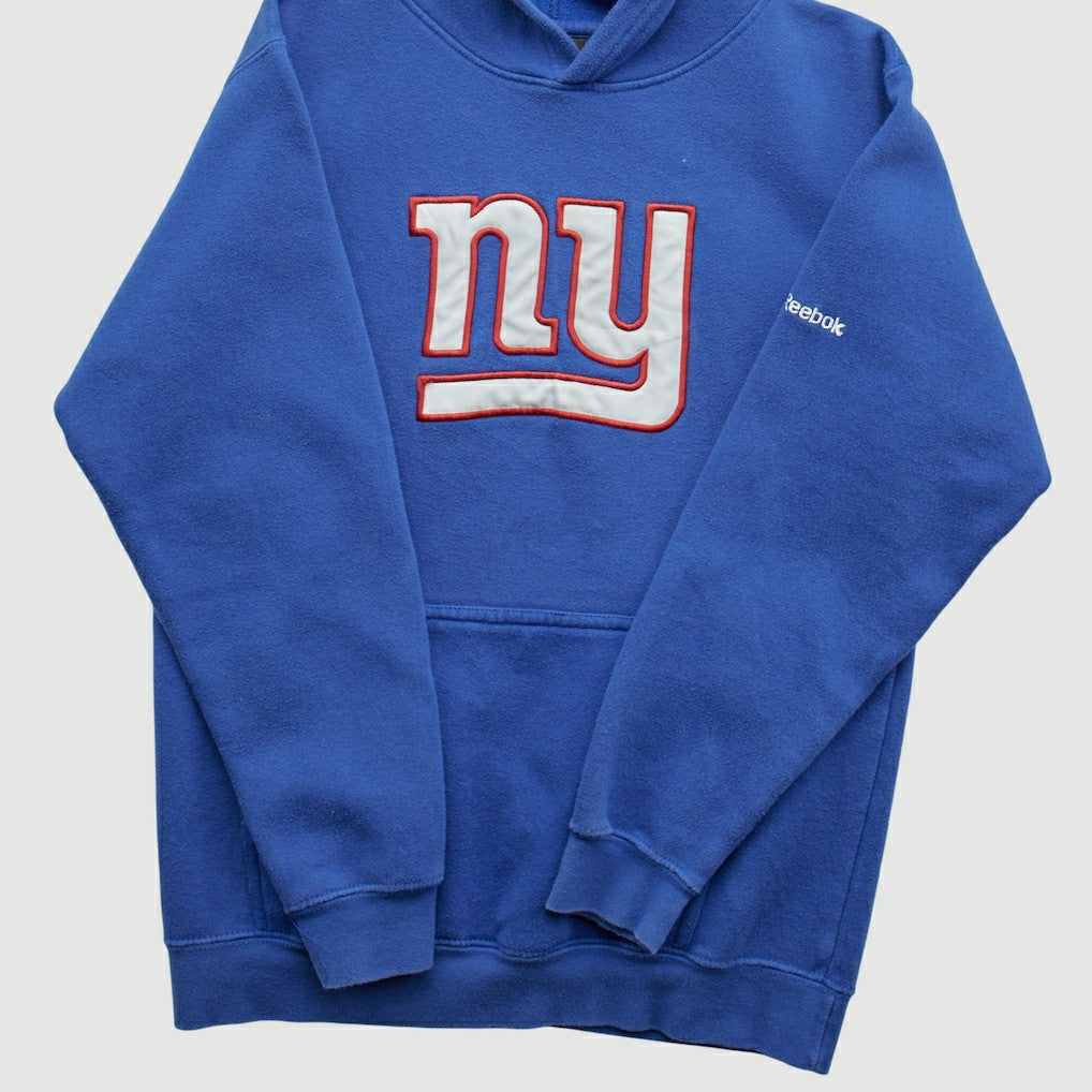 New York Giants Reebok 2000s Hooded Pullover Sweatshirt Blue Vintage - Fanatics