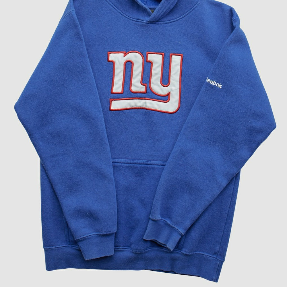 New York Giants Reebok 2000s Hooded Pullover Sweatshirt Blue Vintage - Fanatics