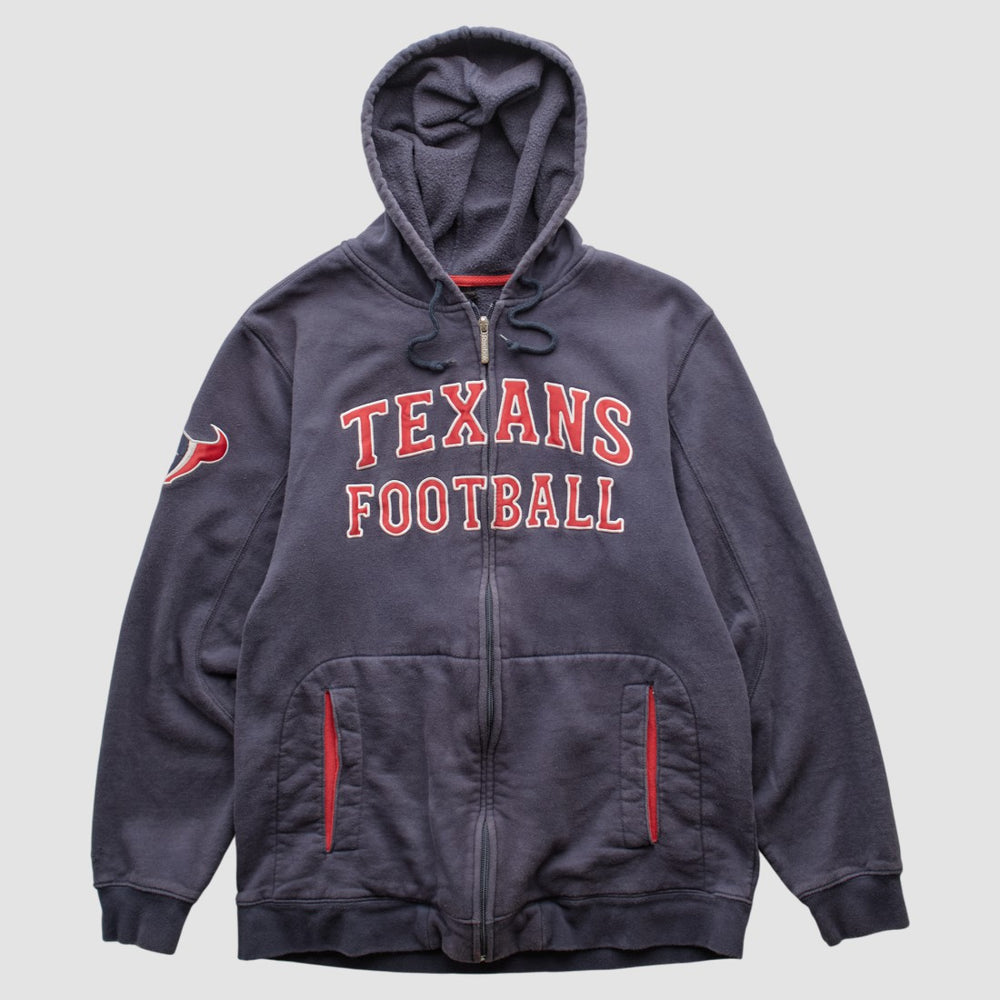 Houston Texans Reebok 2010s Hooded Full Zip Sweatshirt Navy Vintage - Fanatics