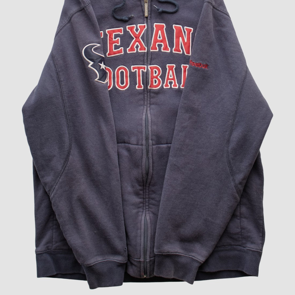 Houston Texans Reebok 2010s Hooded Full Zip Sweatshirt Navy Vintage - Fanatics