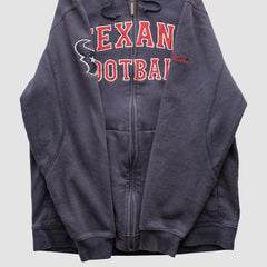 Houston Texans Reebok 2010s Hooded Full Zip Sweatshirt Navy Vintage - Fanatics