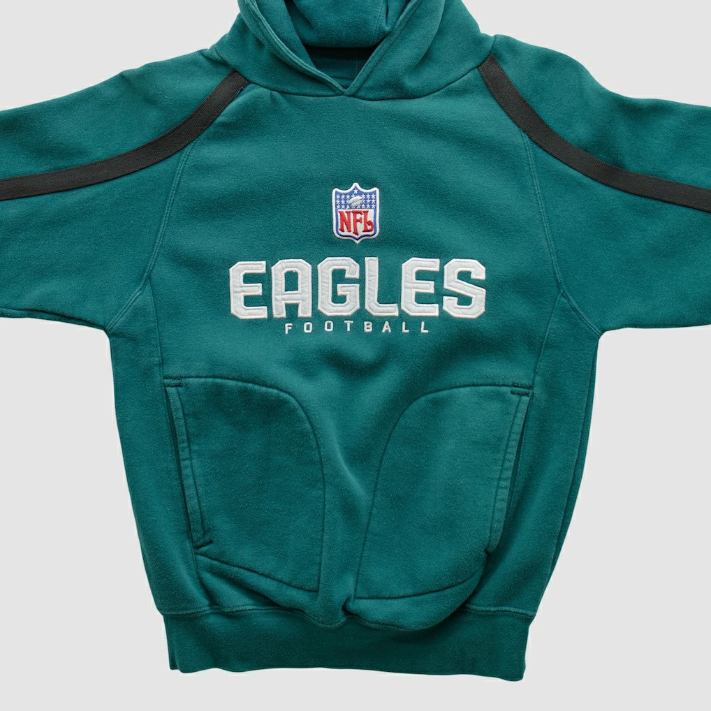 Philadelphia Eagles Reebok 2000s Hooded Pullover Sweatshirt Teal Vintage - Fanatics