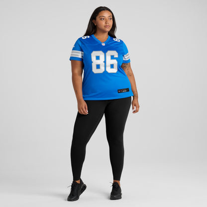 Anthony Firkser Detroit Lions Women's Team Game Jersey - Blue | NFL Jerseys