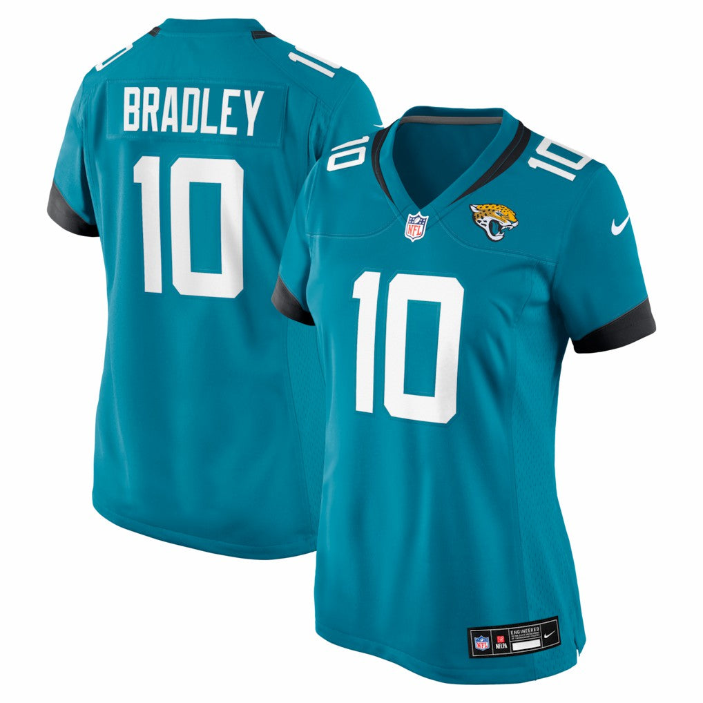 Carter Bradley Jacksonville Jaguars Women's Team Game Jersey Teal - Nike
