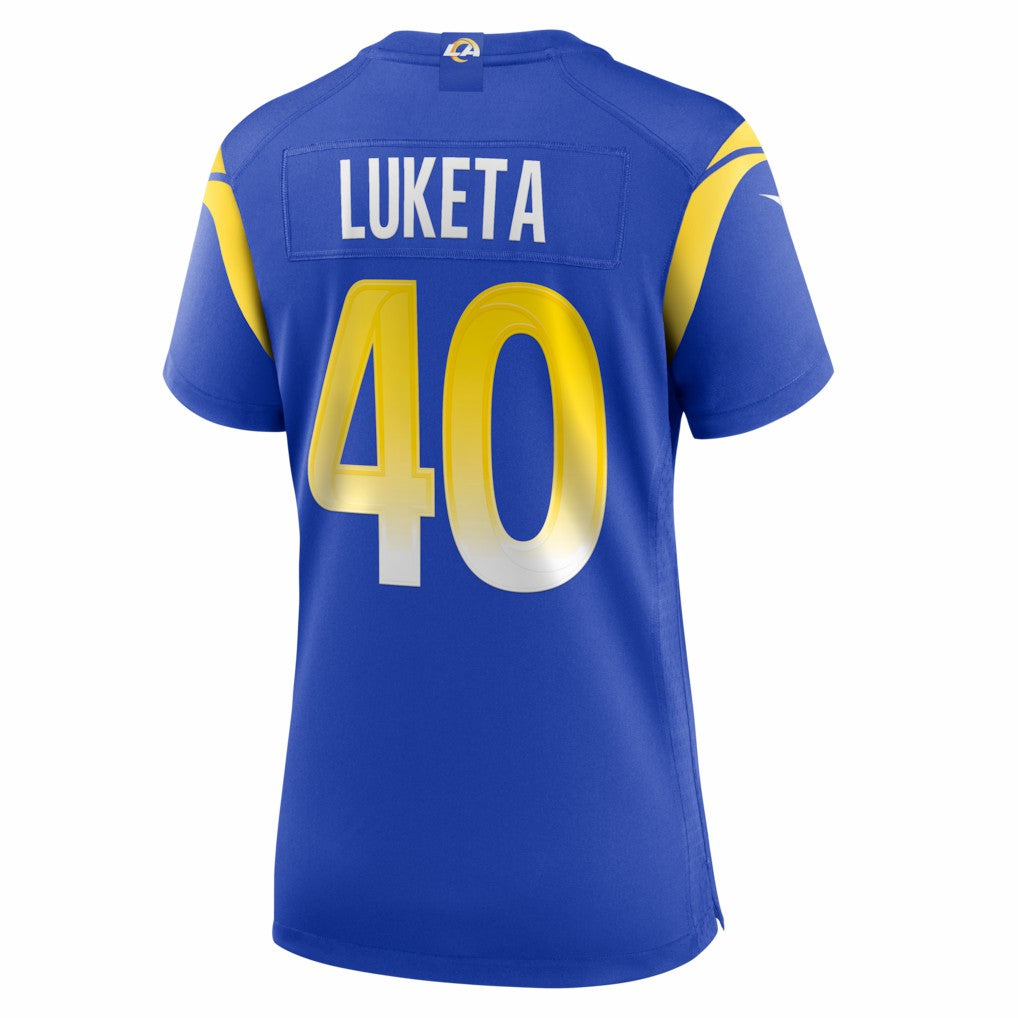 Jesse Luketa Los Angeles Rams Women's Team Game Jersey - Royal | NFL Jerseys