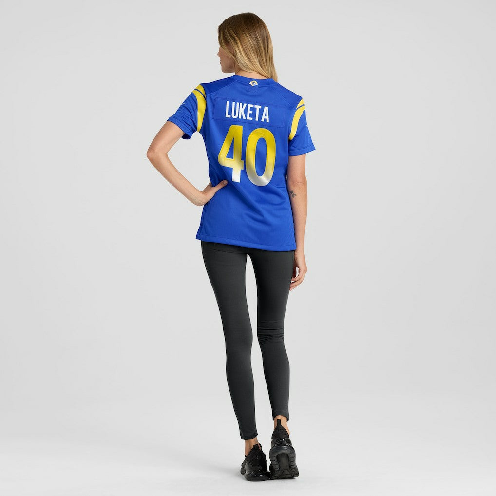 Jesse Luketa Los Angeles Rams Women's Team Game Jersey - Royal | NFL Jerseys