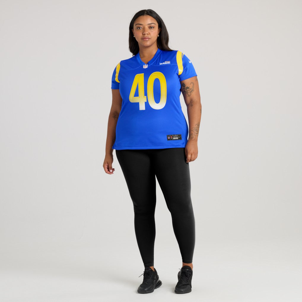 Jesse Luketa Los Angeles Rams Women's Team Game Jersey - Royal | NFL Jerseys