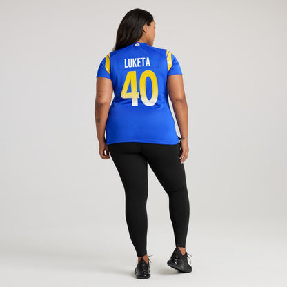 Jesse Luketa Los Angeles Rams Women's Team Game Jersey - Royal | NFL Jerseys