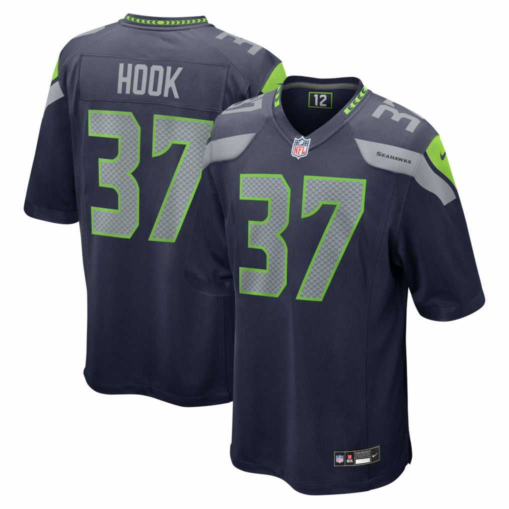 Maxen Hook Seattle Seahawks Team Game Jersey College Navy - Nike