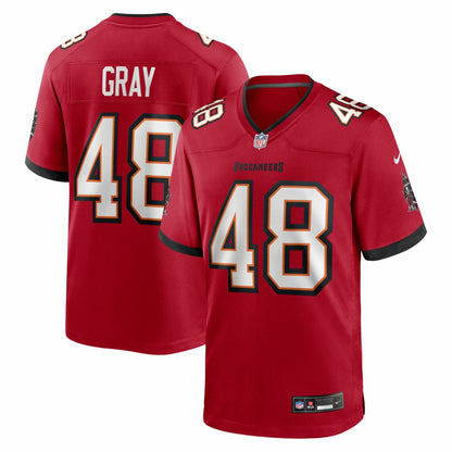 JT Gray Tampa Bay Buccaneers Team Game Jersey - Red | NFL Jerseys