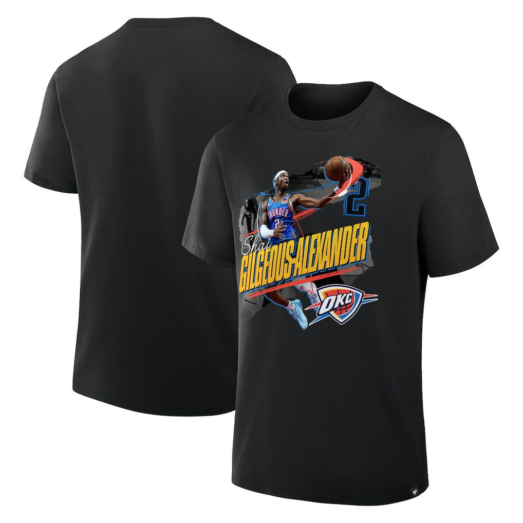 NBA - Shai Gilgeous-Alexander Oklahoma City Thunder Start of Season T-Shirt - Black