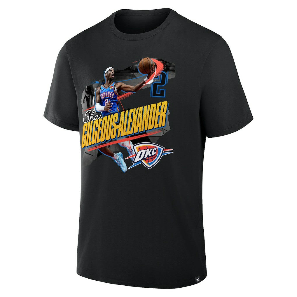 NBA - Shai Gilgeous-Alexander Oklahoma City Thunder Start of Season T-Shirt - Black