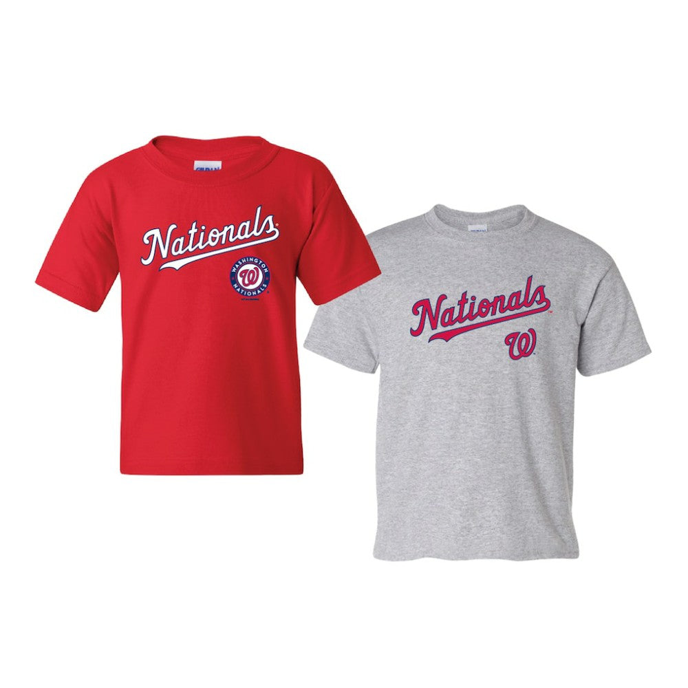 Washington Nationals Soft as a Grape Youth 2-Pack Logo T-Shirt Set Sale