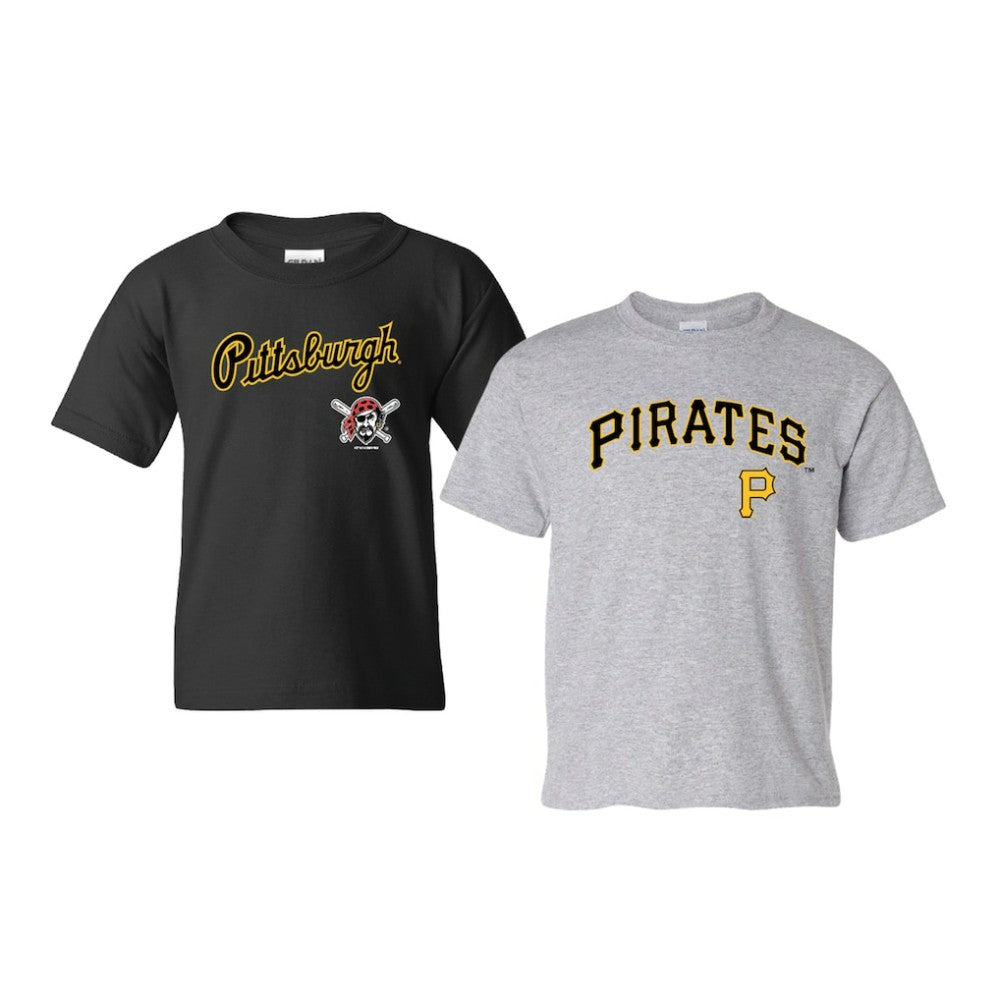 Pittsburgh Pirates Soft as a Grape Youth 2-Pack Logo T-Shirt Set Online